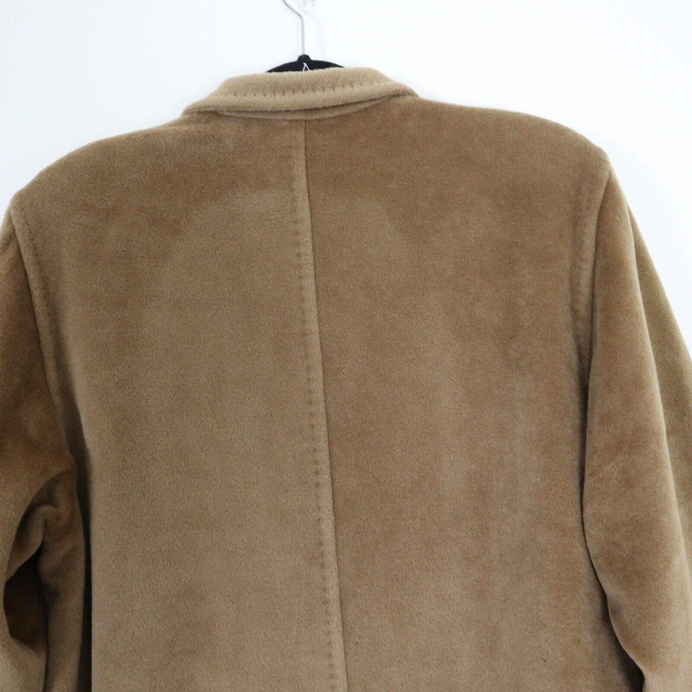 Max Mara US 6 Wool Coat Camel Tan Double Breasted Oversize - Picture 8 of 12
